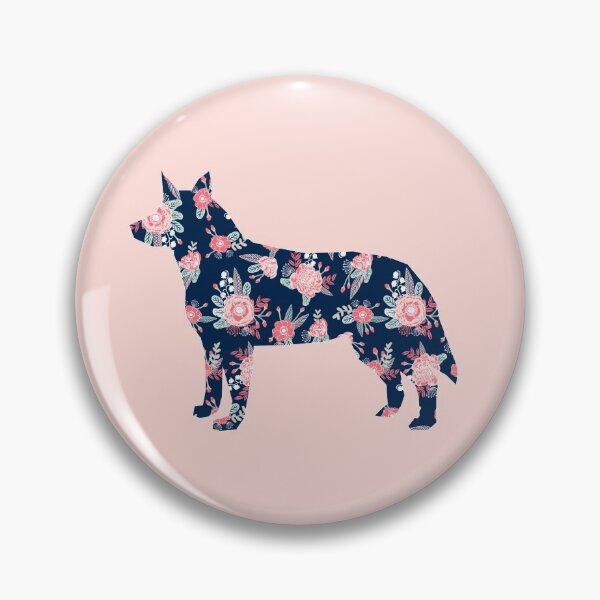 Item preview, Australian cattle dog silhouette - dog silhouette, floral, floral dog, dog, dogs, pet, cute, dog sticker, dog floral sticker designed and sold by PetFriendly.