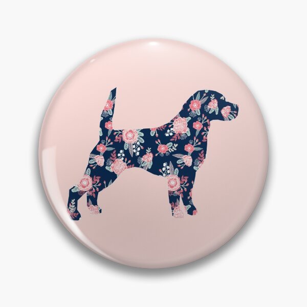 Item preview, Beagle dog silhouette - dog silhouette, floral, floral dog, dog, dogs, pet, cute, dog sticker, dog floral sticker designed and sold by PetFriendly.