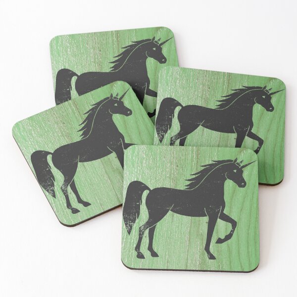 Item preview, Unicorn Silhouette against light green hue background designed and sold by spooks draws.