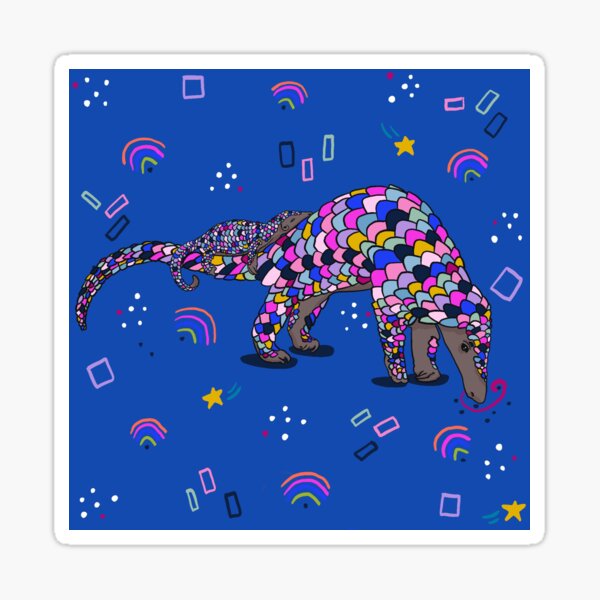 Rainbow Pangolin & Baby Sticker