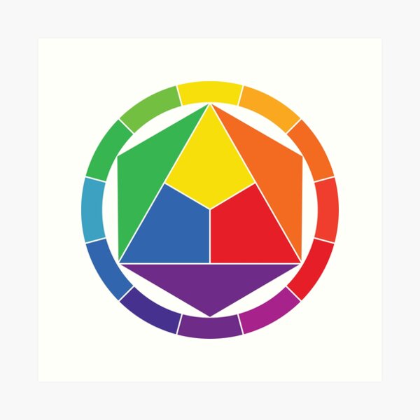 Aperçu de l'œuvre Roue chromatique - Cercle 12 couleurs créée et vendue par familygiftscent.