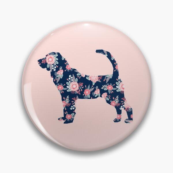 Item preview, Bloodhound dog silhouette - dog silhouette, floral, floral dog, dog, dogs, pet, cute, dog sticker, dog floral sticker designed and sold by PetFriendly.