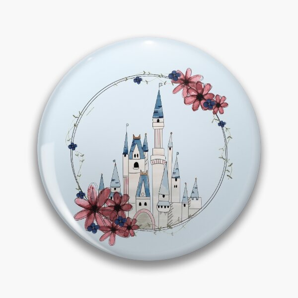 Item preview, Watercolor Castle in Floral Wreath designed and sold by arterburnandco.