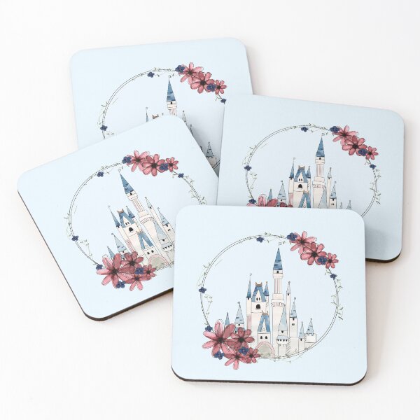 Item preview, Watercolor Castle in Floral Wreath designed and sold by arterburnandco.