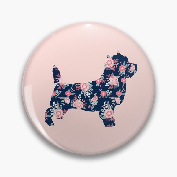 Item preview, Cairn Terrier dog silhouette - dog silhouette, floral, floral dog, dog, dogs, pet, cute, dog sticker, dog floral sticker designed and sold by PetFriendly.