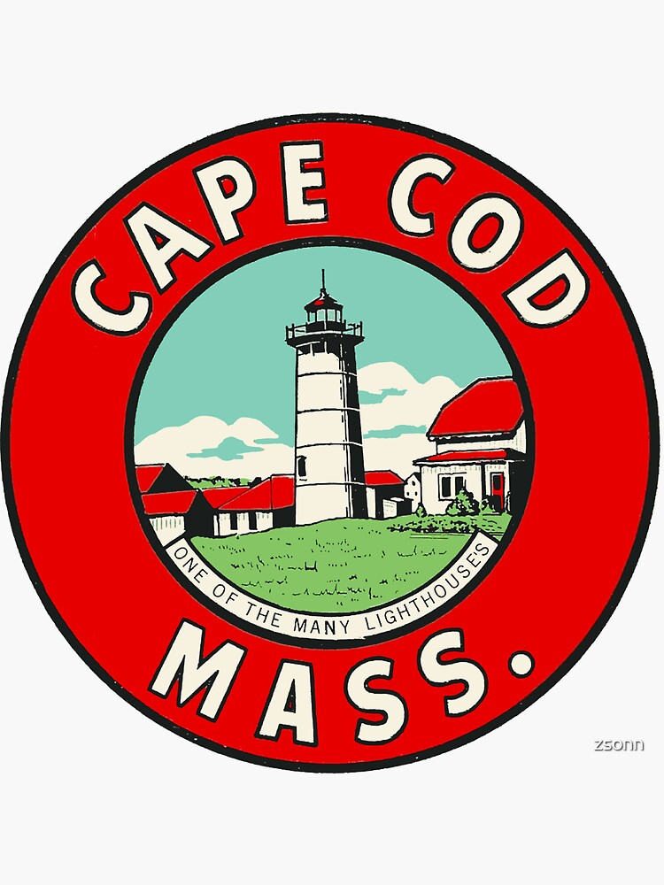 Thumbnail 3 of 3, Sticker, Vintage Cape Cod Decal designed and sold by zsonn.