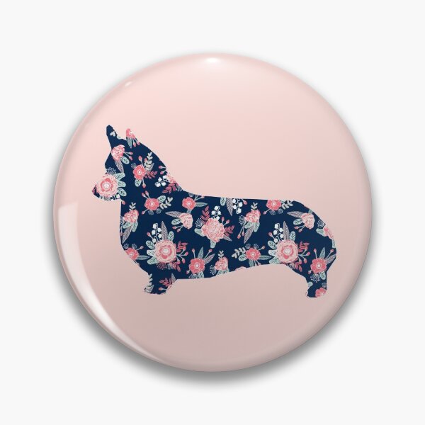 Item preview, corgi dog silhouette - dog silhouette, floral, floral dog, dog, dogs, pet, cute, dog sticker, dog floral sticker designed and sold by PetFriendly.