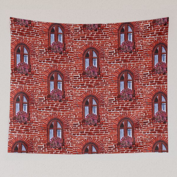 Item preview, Brick Window - blissful brushes designed and sold by Blissful Brushes.