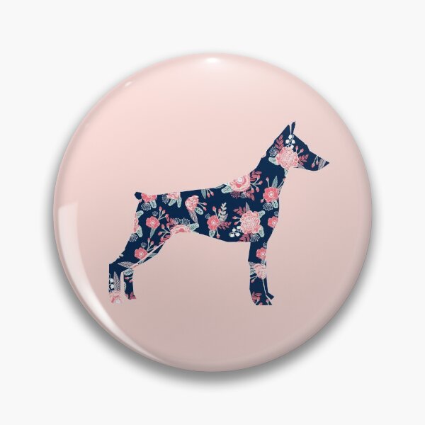 Item preview, doberman dog silhouette - dog silhouette, floral, floral dog, dog, dogs, pet, cute, dog sticker, dog floral sticker designed and sold by PetFriendly.