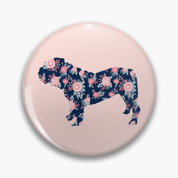 Item preview, english bulldog silhouette - dog silhouette, floral, floral dog, dog, dogs, pet, cute, dog sticker, dog floral sticker designed and sold by PetFriendly.