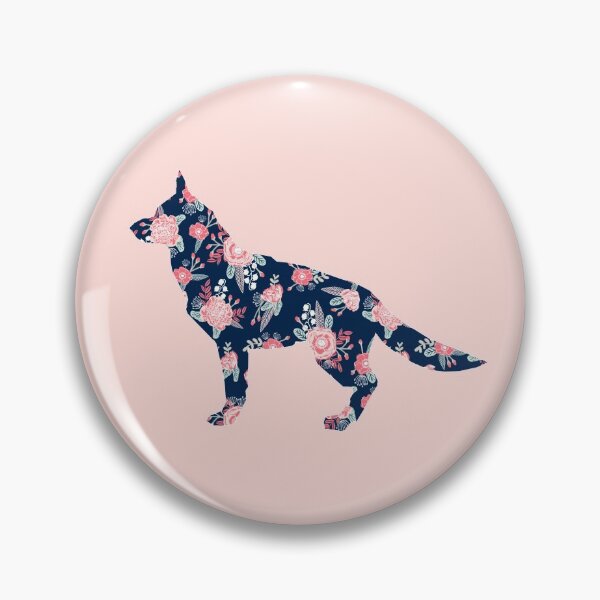 Item preview, german shepherd silhouette - dog silhouette, floral, floral dog, dog, dogs, pet, cute, dog sticker, dog floral sticker designed and sold by PetFriendly.