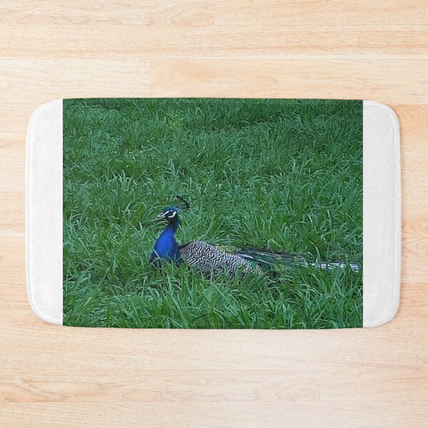 Item preview, Exotic Tropical Peacock on the green grass Summer Nature Pattern designed and sold by conceptDVS.