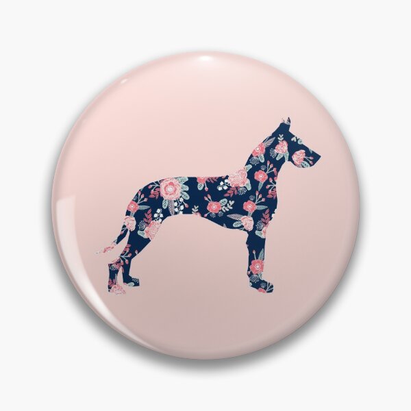 Item preview, great dane silhouette - dog silhouette, floral, floral dog, dog, dogs, pet, cute, dog sticker, dog floral sticker designed and sold by PetFriendly.
