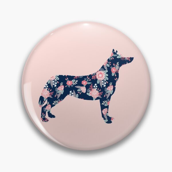 Item preview, husky silhouette - dog silhouette, floral, floral dog, dog, dogs, pet, cute, dog sticker, dog floral sticker designed and sold by PetFriendly.