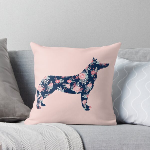 Item preview, husky silhouette - dog silhouette, floral, floral dog, dog, dogs, pet, cute, dog sticker, dog floral sticker designed and sold by PetFriendly.