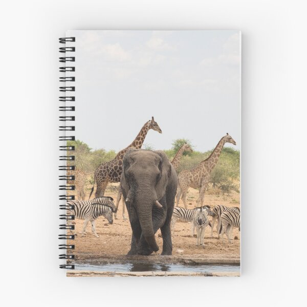 Item preview, Zebra giraffe and elephant at the waterhole designed and sold by HazelWright.