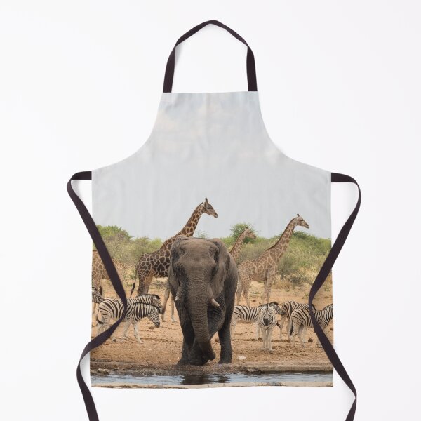 Item preview, Zebra giraffe and elephant at the waterhole designed and sold by HazelWright.