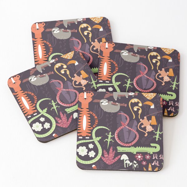Item preview, Cute Tropical Rainforest Animals designed and sold by 3bythelake.