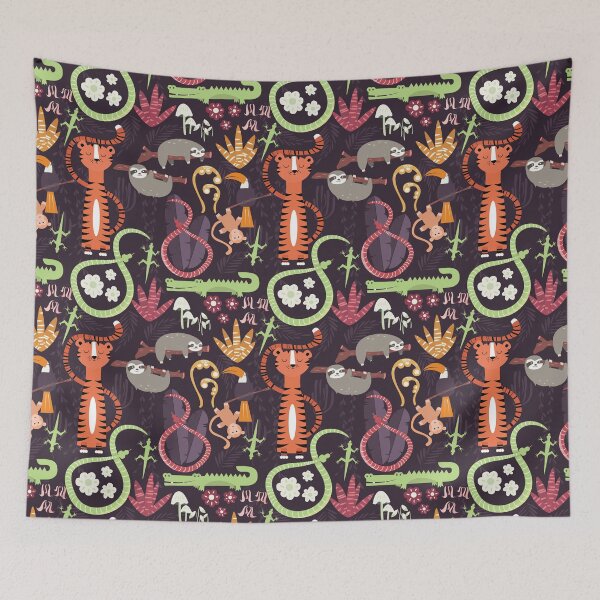 Item preview, Cute Tropical Rainforest Animals designed and sold by 3bythelake.