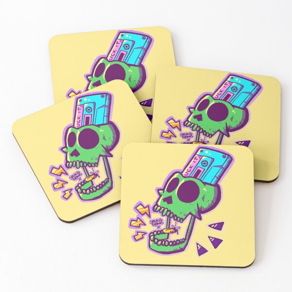 Item preview, funky skull designed and sold by Sr Cachi Draws.