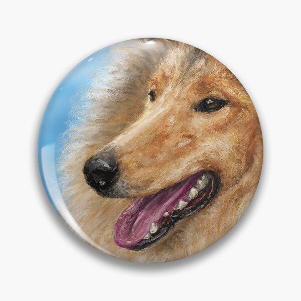 Item preview, Painting of a Blond Furry Collie Dog designed and sold by ibadishi.