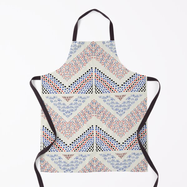 Item preview, RED BLUE WHITE BLACK DOTS ,LINES,ART DECO CHEVRONS designed and sold by BulganLumini.