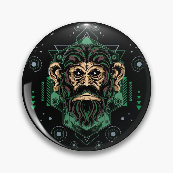 Item preview, Geometric Mythical Monkey designed and sold by VibrantGifts.