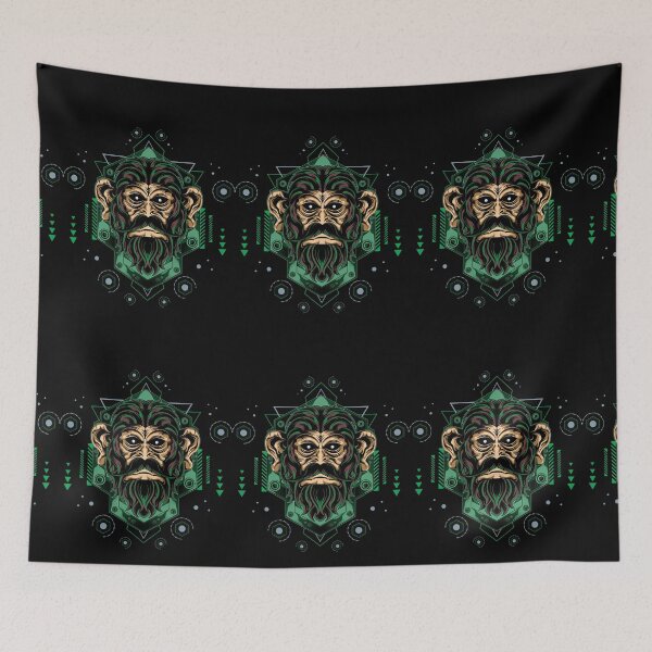 Item preview, Geometric Mythical Monkey designed and sold by VibrantGifts.