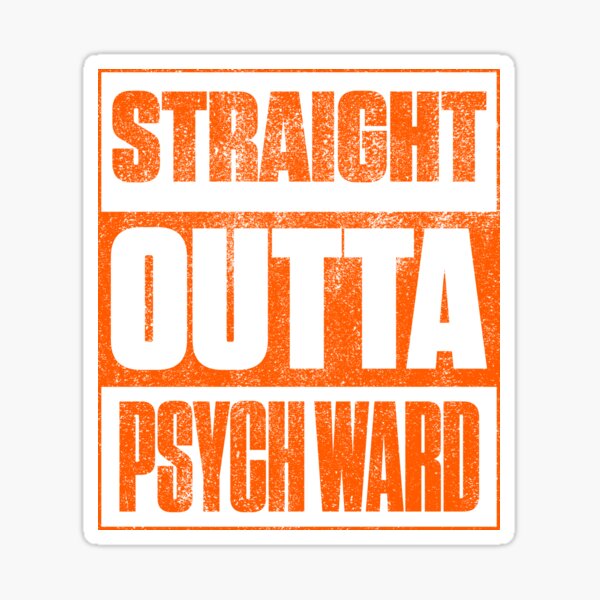 Mental Health (Psych ward) Sock Sticker for Sale by mriley97