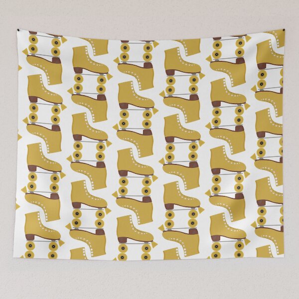 Item preview, yellow rollerskates designed and sold by Lauren Ellis.