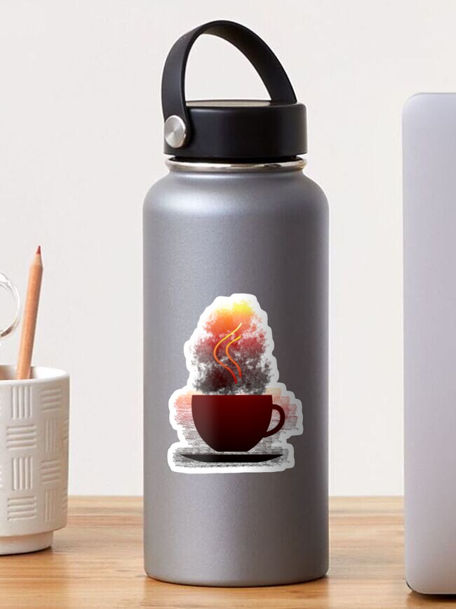 Hot Coffee Mug Sticker