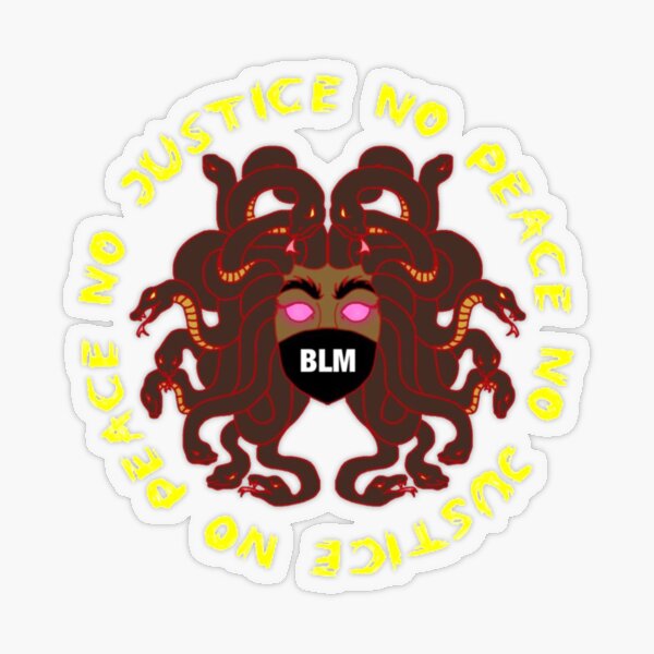 NO JUSTICE NO PEACE MEDUSA Transparent Sticker