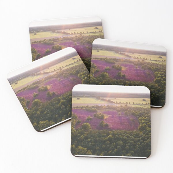 Item preview, Purple heather landscape drone view in The Netherlands designed and sold by michieldros.