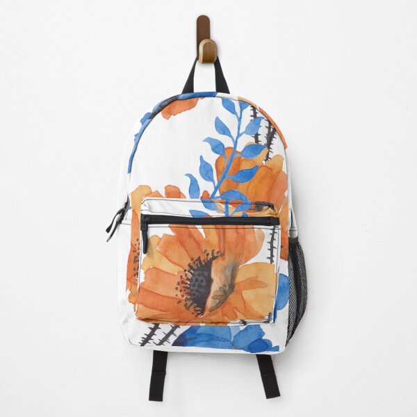 Item preview, Poppy, in Orange and Blue designed and sold by Designs By Creation.