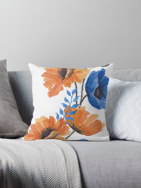 Item preview, Poppy, in Orange and Blue designed and sold by Designs By Creation.