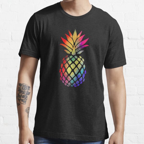 Rainbow Watercolor Pineapple Active T-Shirt for Sale by