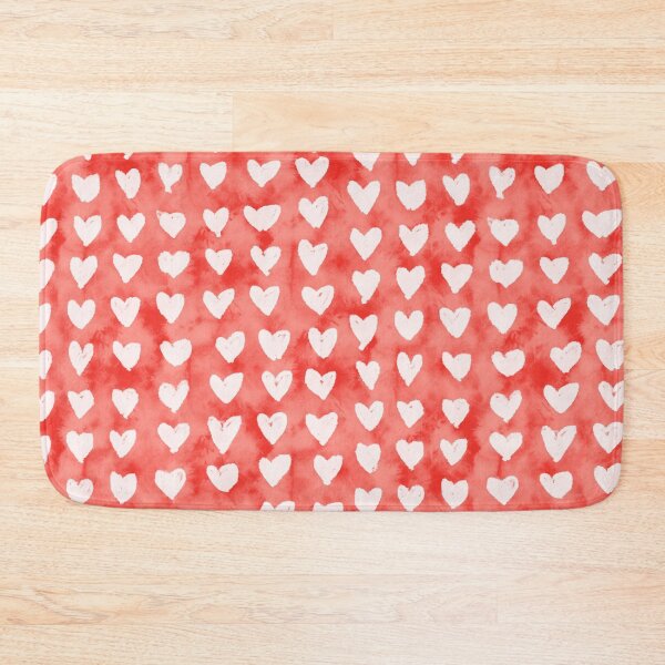 Item preview, White Watercolor Hearts with Red Tie Dye designed and sold by MarzStudio.