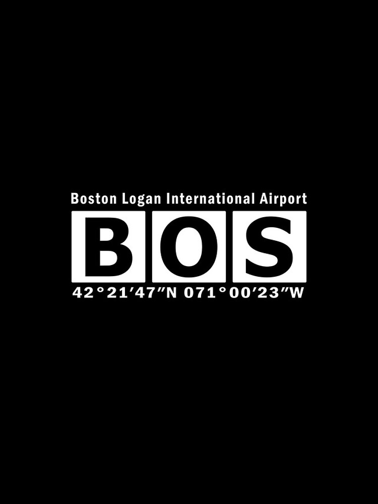 Tote Bag - BOS - Boston Logan International Airport. IATA code BOS.