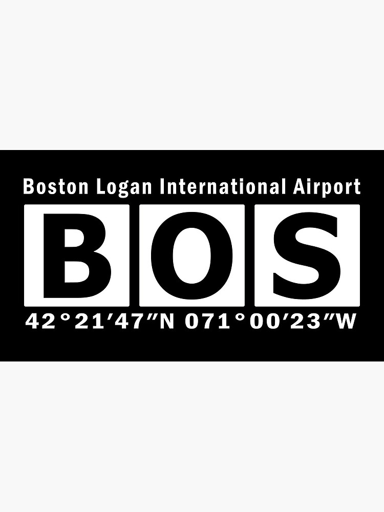 Tote Bag - BOS - Boston Logan International Airport. IATA code BOS.