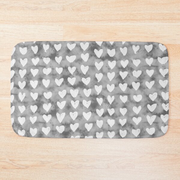 Item preview, White Watercolor Hearts with Black and White Tie Dye designed and sold by MarzStudio.