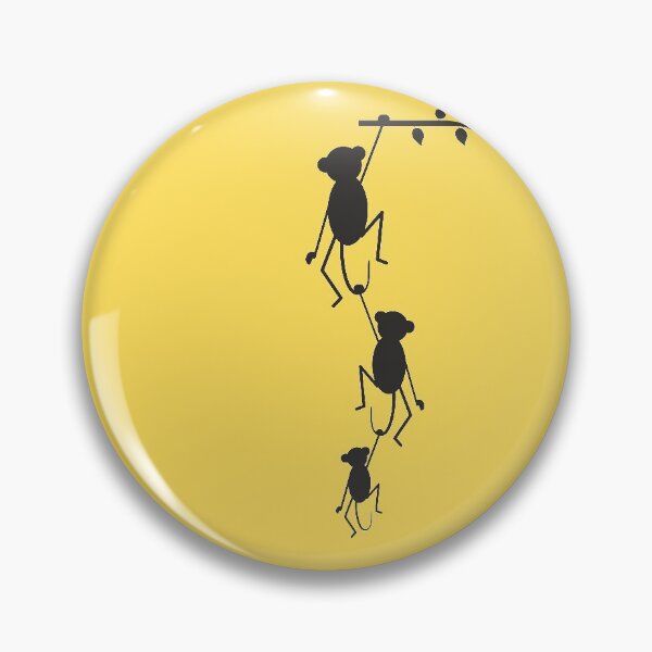 Item preview, 3 Monkey Silhouettes Holding Tails designed and sold by ibadishi.