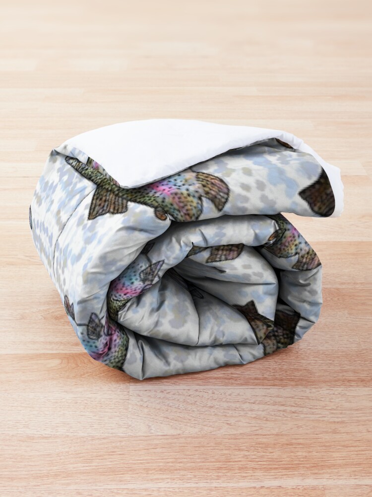 Alternate view of Rainbow Trout Fish Pattern Comforter