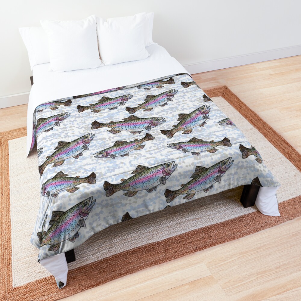 Rainbow Trout Fish Pattern Comforter