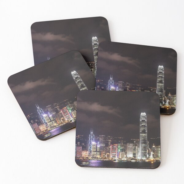 Item preview, Hong Kong Skyline at Night designed and sold by raisbeckfoto.