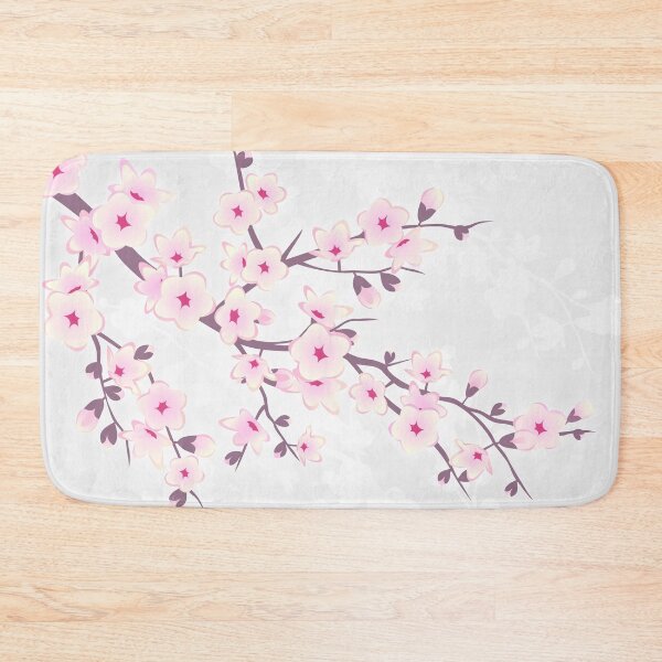 Item preview, Pink Cherry Blossom White Shimmering Background designed and sold by Nina Baydur.