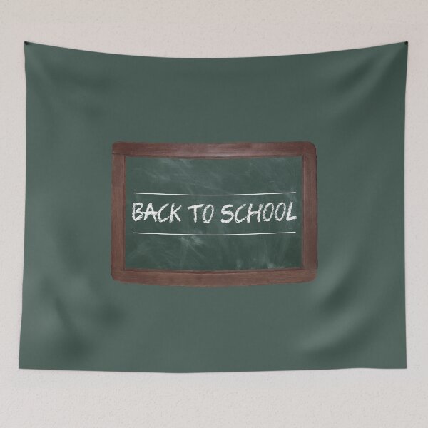 Item preview, Back to School blackboard with chalk writing lessons pupil teacher - back to school designed and sold by MadandMean.