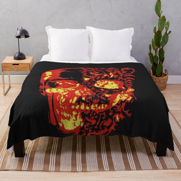 Aperçu de l'œuvre Skull Skull Fire Red Yellow Flames Pattern Cadeau créée et vendue par tarek25.