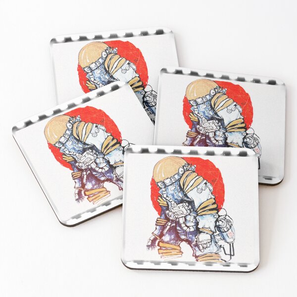 Item preview, Space Man 04 blk & red designed and sold by Artist Daniel Quinones.