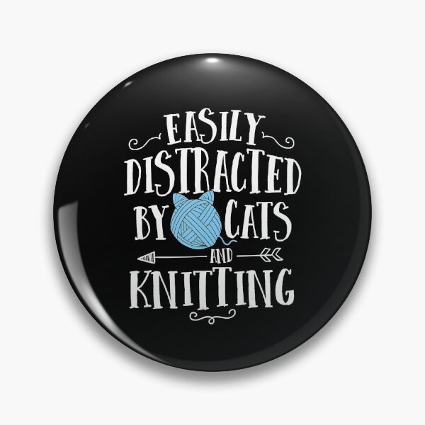 Item preview, Easy Distracted By Cats And Knitting designed and sold by ZhenKangFang.