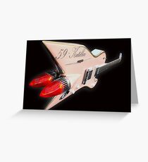 1959 Aluminium Cadillac Guitar Greeting Card